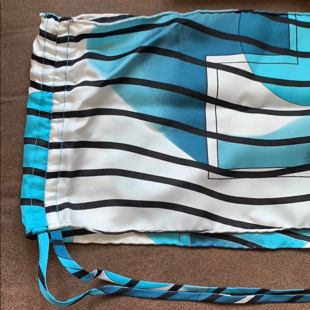 Hermès Paris Blue White Silk Stripe Halter Top Box Excellent One Size RARE HTF - Picture 5 of 10